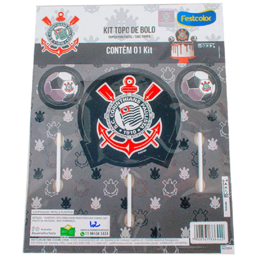 KIT TOPO BOLO CORINTHIANS - 3UN