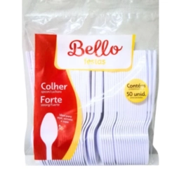 COLHER  DE SOBREMESA BRANCO BELLO - 50UN
