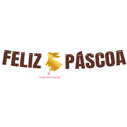 FAIXA FELIZ PÁSCOA - 1UN