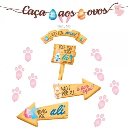 KIT CAÇA AOS OVOS PÁSCOA CHOCOLATE - 1UN