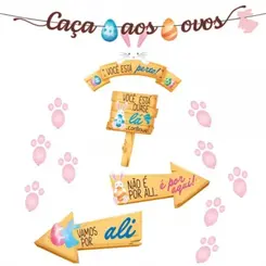 KIT CAÇA AOS OVOS PÁSCOA CHOCOLATE - 1UN