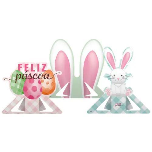 DECORAÇÃO DE MESA PASCOA CHOCOLATE - 6UN