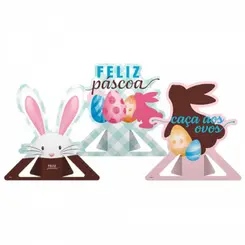 DECORAÇÃO DE MESA PASCOA CHOCOLATE - 6UN