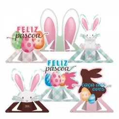 DECORAÇÃO DE MESA PASCOA CHOCOLATE - 6UN