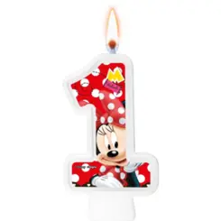 VELA NUMERAL MINNIE RED Nº 1 - 1UN