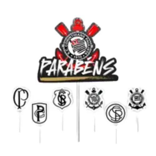 TOPO DE BOLO CORINTHIANS EVA - 1UN