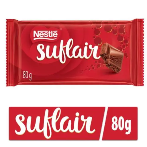 CHOCOLATE AO LEITE SUFLAIR TABLETE -  80G