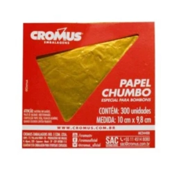 PAPEL CHUMBO CROMUS 10X9.8CM AMARELO - 300UN