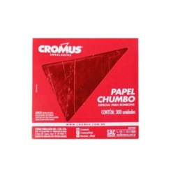 PAPEL CHUMBO CROMUS 8X7.8CM VERMELHO - 300