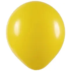 BALÃO 16" REDONDO AMARELO ART LATEX - 12 UN