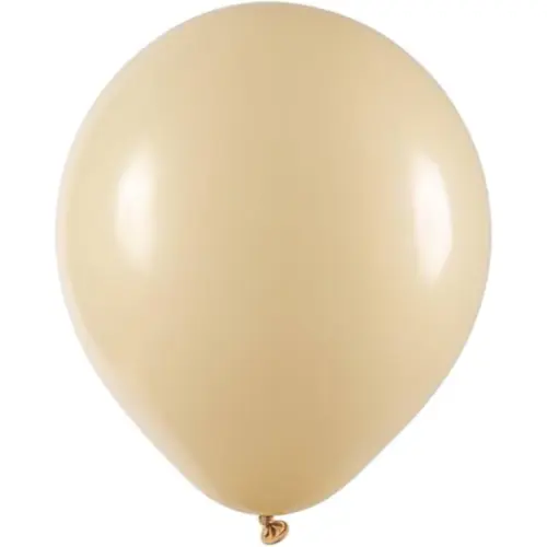 BALÃO 16" REDONDO BEGE ART LATEX - 12UN