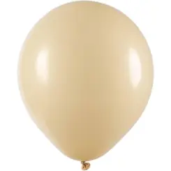 BALÃO 16" REDONDO BEGE ART LATEX - 12UN