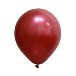 BALÃO 16" CROMADO VERMELHO ART LATEX - 12UN