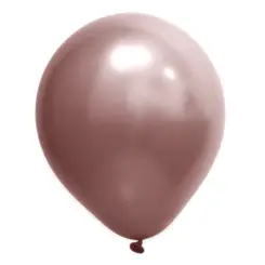 BALÃO 16" CROMADO ROSE GOLD ART LATEX - 12UN