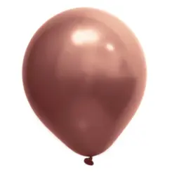 BALÃO 16" CROMADO BRONZE ART LATEX - 12UN