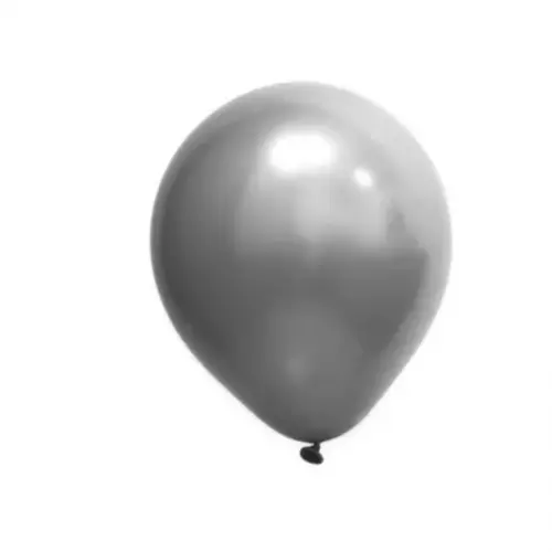 BALÃO 16" CROMADO PRATA ART LATEX - 12UN