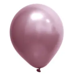 BALÃO 5" CROMADO ROSA ART LATEX - 25UN