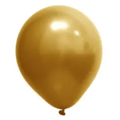BALÃO 5" CROMADO OURO ART LATEX - 25UN