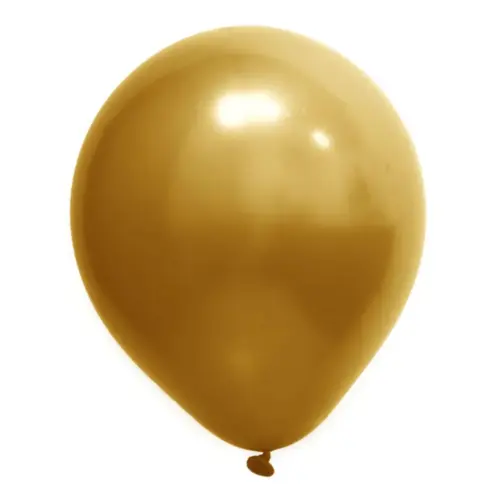BALÃO 9" CROMADO OURO ART LATEX - 25UN 14852