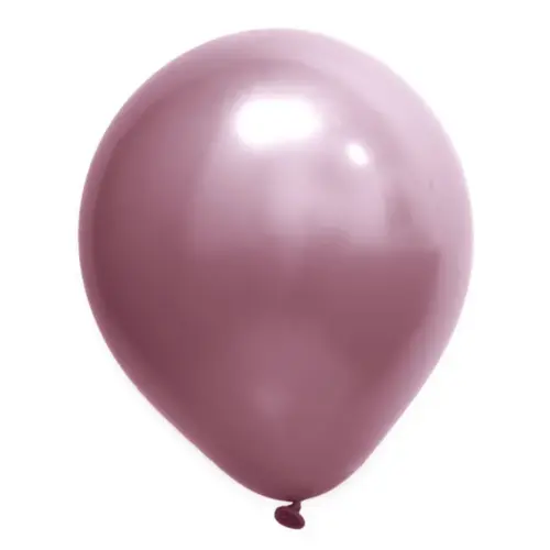 BALÃO 9" CROMADO ROSA ART LATEX - 25UN