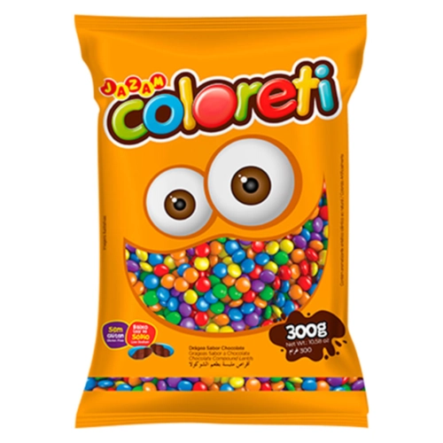 CONFETE COLORETI JAZAM SORTIDO 300G