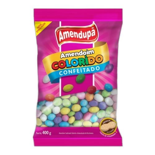 AMENDOIM AMENDUPÃ COLORIDO 400G