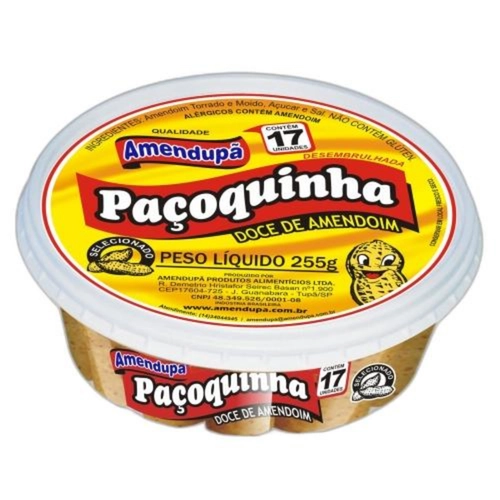 PAÇOQUINHA ROLHA DESEMBALADA 255G