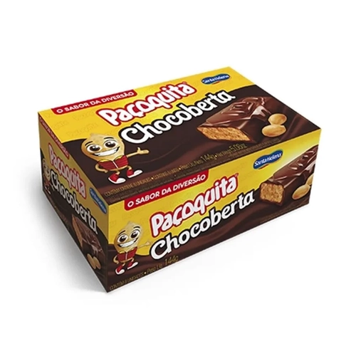 PAÇOQUITA COBERTURA DE CHOCOLATE SANTA HELENA 144G - 8UN