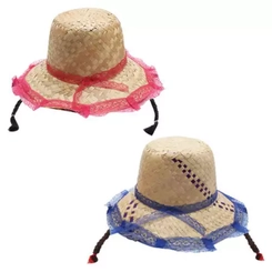 CHAPÉU LUXO COM RENDA E TRANÇA PEQUENO
