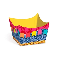 PORTA FORMINHA PARA DOCES ARRAIAL BANDEIRAS - 24UN