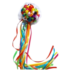 PRESILHA COM POMPOM E FITAS