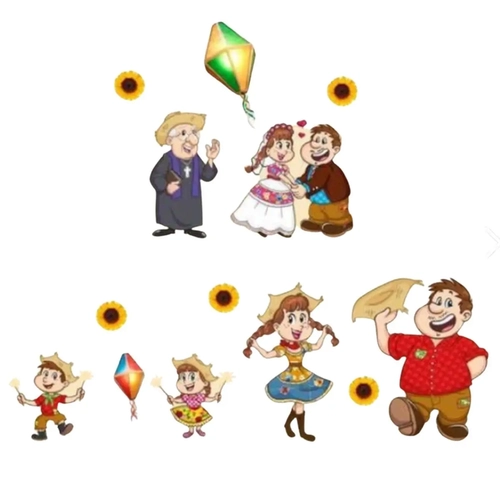 DECORAÇÃO DE PAREDE FAMILIA CAIPIRA ARRAÍA