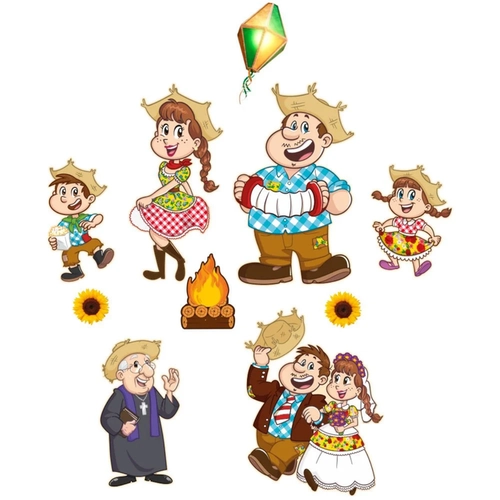DECORAÇÃO DE PAREDE FAMILIA CAIPIRA ARRAÍA