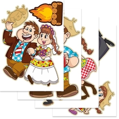 DECORAÇÃO DE PAREDE FAMILIA CAIPIRA ARRAÍA