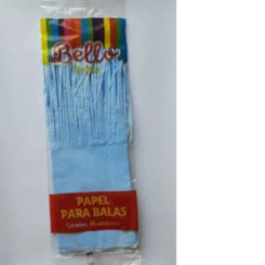 PAPEL BALA LISO AZUL CLARO BELLO  - 48 UN