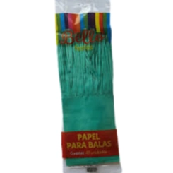 PAPEL BALA LISO VERDE BANDEIRA  BELLO  - 48 UN