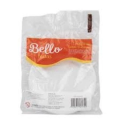 PRATO 21 CM RASO BRANCO BELLO - 10 UN