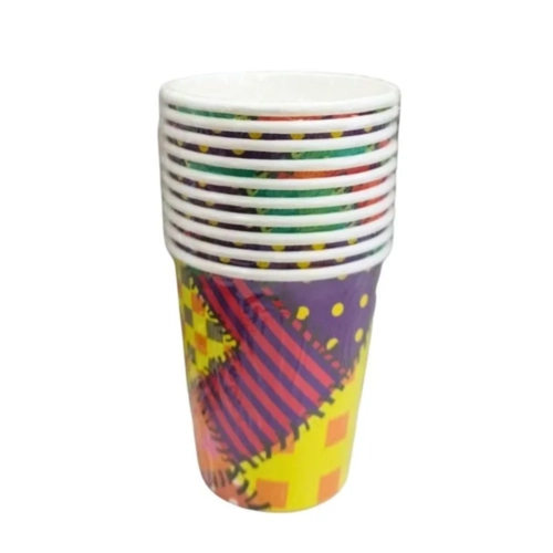 COPO DE PAPEL RETALHO 270ML - 10UN