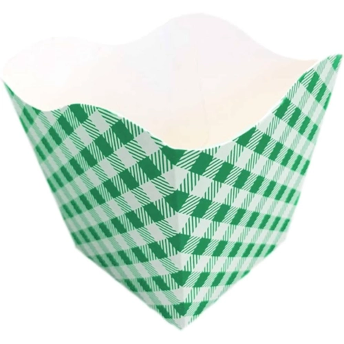 CACHEPOT PAPEL XADREZ JUNINA VERDE - 8UN