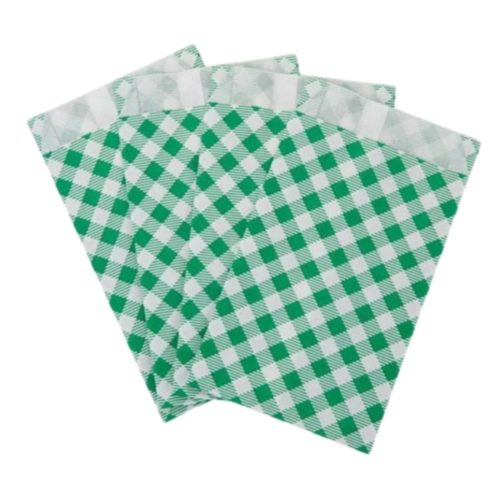 SACO PAPEL XADREZ VERDE - 50UN