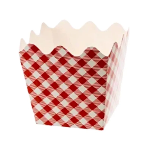 CACHEPOT PAPEL XADREZ JUNINA VERMELHO - 8UN