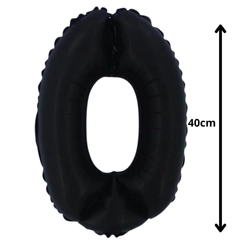 BALÃO PRETO FOSCO Nº16 NUMERO 0