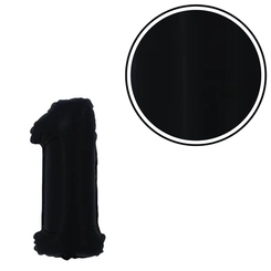 BALÃO Nº16 PRETO FOSCO NUMERO 1