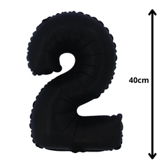 BALÃO Nº 16 PRETO FOSCO NUMERO 2
