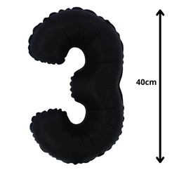 BALÃO Nº 16 PRETO FOSCO NUMERO 3