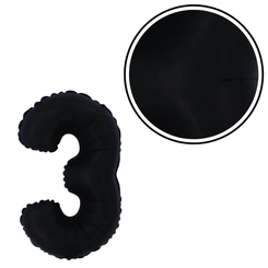 BALÃO Nº 16 PRETO FOSCO NUMERO 3