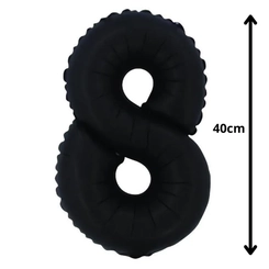BALÃO Nº 16 PRETO FOSCO NUMERO 8