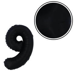 BALÃO Nº 16 PRETO FOSCO NUMERO 9