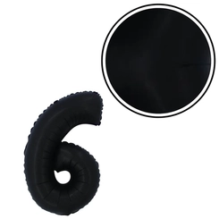 BALÃO Nº 16 PRETO FOSCO NUMERO 6