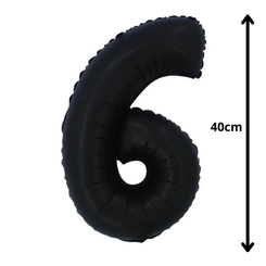 BALÃO Nº 16 PRETO FOSCO NUMERO 6